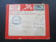 Marokko 1924 Lignes Aeriennes Latecoere France Maroc Algerie Luftpostbeleg Casablanca - Paris Le Vaguemestre - Storia Postale