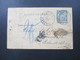 Frankreich 1887 Kartenbrief Nizza Grand Hotel Milliet Nice Nach Hannover Mit London Stempel / Nachporto Stempel - Letter Cards