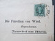 Schweden 1895 Streifband An Die Fürstin Von Wied Im Zeugenhaus. Prinzessin Von Nassau / Königshaus Social Philately - Storia Postale