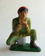 SOLDAT FIGURINE FIG STARLUX 1958 Parachutiste MITRAILLEUR 5064 1 Socle Vert (2) - Starlux