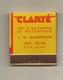 Pochette Allumettes LASTAR De 1953 Neuve Et Pleine:"CLARTE" Bd Beaumarchais Paris 4° - Boites D'allumettes