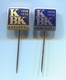 KBK Bank Karlovac - Vintage Pin, Badge, Abzeichen,  2 Pcs - Banques