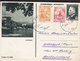 Yugoslavia Uprated Postal Stationery Ganzsache Entier LOVRAN Bildpostkarte LOVRAN 1953 ERLENBACH Germany (2 Scans) - Postal Stationery