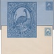 NSW Vers 1890. 2 Entiers Postaux, Enveloppes. Émeu D’Australie (Dromaius Novaehollandiae). Enveloppes Bleue Et Blanche - Struisvogels