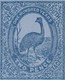 NSW Vers 1890. 2 Entiers Postaux, Enveloppes. Émeu D’Australie (Dromaius Novaehollandiae). Enveloppes Bleue Et Blanche - Straussen- Und Laufvögel