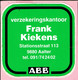 Sticker - ABB - Verzekeringskantoor Frank Kiekens - Stationsstraat Aalter - Autocollants