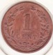 Pays-Bas, 1 Cent 1901, WILHELMINA I. Bronze. KM# 130 - 1 Centavos