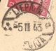 Lettland Liepaja, 5.III.43, Stempel Der Republik Während Deutscher Besatzung,, Auf 12 Pf Ostland Nach Kaleti, - Lettland