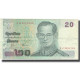 Billet, Thaïlande, 20 Baht, Undated (2003), KM:109, TB+ - Thailand