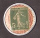 Timbre-monnaie - Crédit Lyonnais Emprunt National 6% 1920 - Semeuse N° 137 - Monétaires / De Nécessité