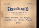 Catalogue PEUGEOT 203 Pièces Détachées EREM AUTO Bruxelles 68pp Ca©1948-60 VOITURE AUTOMOBILE GARAGE OLDTIMER Z89 - Auto