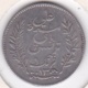 PROTECTORAT FRANCAIS. 1 FRANC 1892 (AH 1309) Paris ALI BEY En Argent - Tunisie