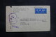 INDES ANGLAISES - Enveloppe De Calcutta Pour La France En 1945 Avec Contrôle Postal , Affranchissement Au Dos - L 36343 - 1936-47 King George VI