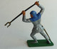 FIGURINE STARLUX -  SOLDAT MEDIEVAL CHEVALIER   MPC44 HOMME D'ARME FOURCHE 1969 - Starlux