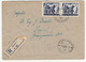 Yugoslavia Letter Cover Travelled Registered 1951 Sarajevo To Zagreb B190720 - Lettres & Documents