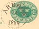 SCHWEDEN 1889, "ARBOGA" K1 Glasklar A. 5 (FEM) Öre Grün GA-Postkarte, Kab. - 1872-1891 Ringtyp