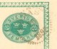 SCHWEDEN 1892, "BORÂS" K1 Klar A. 5 (FEM) Öre Grün GA-Postkarte Mit Blauer Absenderstempel, Kab. - 1872-1891 Ringtyp