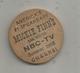 Jeton , Bois , One WOODEN NICKEL , United States Of America , 5 C , Mickie Finn's , SAN DIEGO , NBC-TV ,summer 1965 - Professionnels/De Société