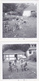 Lot De 2 Photographies Amateur / Enfants / Vélo, Tricycle, Cheval Manège, Voiture (Provenance Belgique) - 1967 - Personnes Identifiées