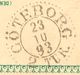 SCHWEDEN 1893, "ENKÖPING" K1 Und K2 "GÖTEBORG 2 TUR." A. 5 (FEM) Öre Grün GA-Postkarte, Pra. - 1872-1891 Ringtyp