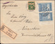 Schweiz 193B Weltpostverein Randpaar Mit 164 Tell MiF R-Brief ZÜRICH 17.11.1924 - Autres & Non Classés