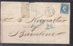 FRANCE 14 OBL PARIS POUR BARCELONE TAXE 2 REALES LETTRE ETAT MOYEN - Cartas & Documentos