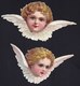 FIN 1800 - 2X DECOUPI GAUFFRE - PETITE FILLE - ANGE - ANGEL - LARGEUR 14 ET 11 CM !! 2 Scans - Anges