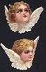 FIN 1800 - 2 X DECOUPI GAUFFRE - PETITE FILLE - ANGE - ANGEL - CHERUBIN - LARGEUR 9 CM !! 2 Scans - Angeli