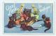 Fancy Postcard Novelty Good Luck Cats 12 Views Jersey Used Postage Due Kittens - Otros & Sin Clasificación