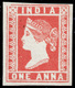 India 1854 1a Red Imperf Die III, Pos.82 Unused Without Gum As Issued, Two Surface Marks At Top, With Clear Margins - A  - ...-1852 Prephilately