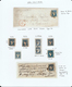 Delcampe - India 1854 Study Of Half Anna - 96 Stamps Including 7 Pairs, 2 On Large Piece, 11 Covers And/or Fronts. Scarce Printings - ...-1852 Prephilately