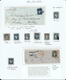 Delcampe - India 1854 Study Of Half Anna - 96 Stamps Including 7 Pairs, 2 On Large Piece, 11 Covers And/or Fronts. Scarce Printings - ...-1852 Prephilately