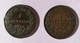 *Lote De Dos (2) Monedas De Venezuela. Un Centavo De 1858 (Libertad Incuso) Y Un Centavo De 1858 (Libertad En Relieve) - Venezuela