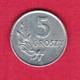 POLAND  5 GROSZY 1949 (Y # 41) #5329 - Polen