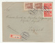 Yugoslavia DF Letter Cover Travelled Registered 1948 Popovača To Zagreb B190720 - Croacia