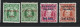 Penrhyn Island 1914 EVII Overprint Set Of 4 , 3 Extra Pairs Of 1/2d With No Stop Varieties All MLH - Penrhyn