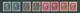 Penrhyn Island 1917 KGV Overprints Set Of 8 Including All Perfs Fine Mint - Penrhyn