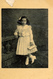 Early Advertisement Card, Girl With Handbag, Koffie, Rookvleesch, Th. Horsman, Westerstraat, Backside - Other & Unclassified