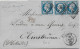 1860 - 20c NON DENTELES X 3  Sur LETTRE De CETTE (HERAULT) => AMSTERDAM - 1853-1860 Napoleon III