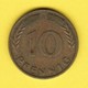 GERMANY  10 PFENNIG 1950 "F" (KM # 108) #5340 - 10 Pfennig