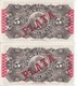 PAREJA CORRELATIVA DEL BANCO ESPAÑOL EN CUBA DE 5 PESOS DEL AÑO 1896 SIN CIRCULAR - UNCIRCULATED(BANKNOTE) - Otros & Sin Clasificación