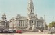 Postcard Red Austin Mini In Foreground Outside The Guildhall In Portsmouth My Ref  B13471 - Turismo