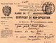 Ville De Paris, Certificat De Non Opposition 1946 - Andere & Zonder Classificatie