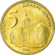 Monnaie, Serbie, 5 Dinara, 2006, SUP, Nickel-brass, KM:40 - Serbia