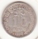 Ceylon 10 Cents 1897. Victoria. Argent. KM# 94 - Sri Lanka