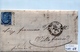 STORIA POSTALE-REGNO D'ITALIA-VITTORIO EMANUELE II -da 20 Centesimi-AZZURRO II TIPO-1866-VILLAFRANCA - Posta