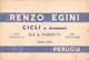 08402 "RENZO EGINI - CICLI ED ACCESSORI - PERUGIA" CART. ORIG. NON SPED. - Altri & Non Classificati