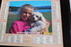 Calendrier Des Postes PTT 1989- Seine-Maritime: Fillette Et Caniche, Fillette Et Chaton, 2 Photos - Big : 1981-90