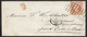 1856 - Enveloppe 40c (16) GRANDS POINTS CARRÉS A MENZENSCHWAND, Duché Bade - Amb. Paris A Strasbourg - 1849-1876: Période Classique