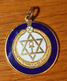 Pendentif Médaille ésotérique Dorée  Et émaillée "Etoile De David Et Ânkh égyptien" Esoteric Medal - Religion & Esotericism